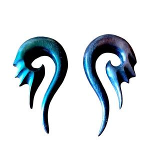 Wooden gauged earrings